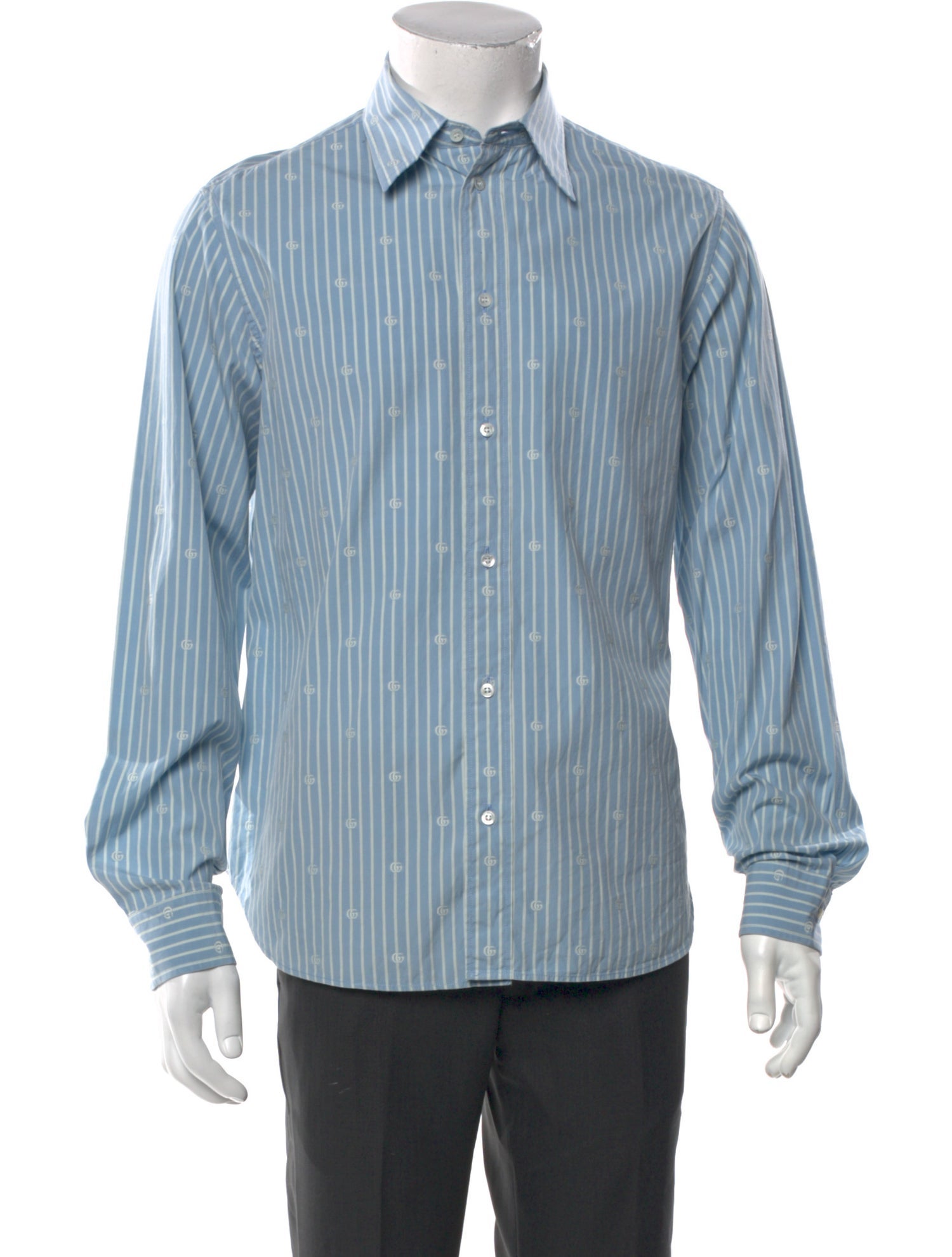 Gucci 2022 Running GG Logo Dress Shirt